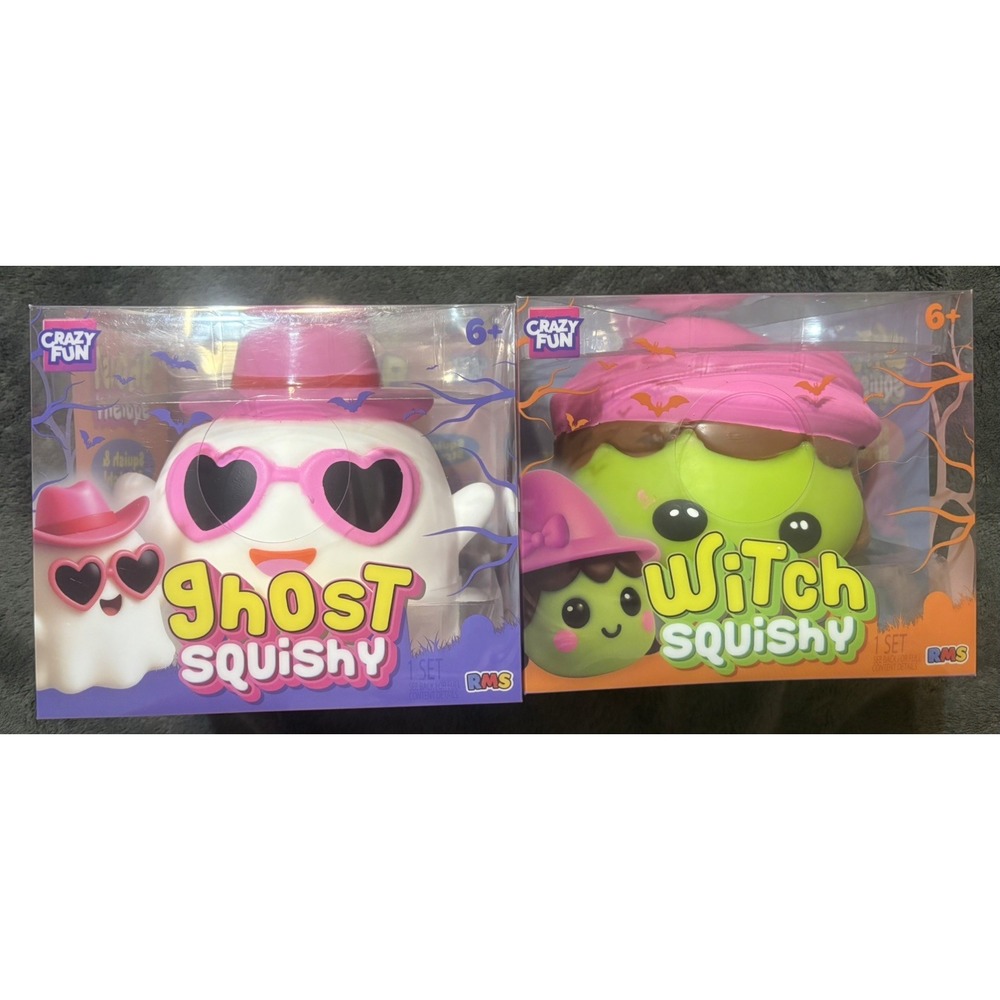 Crazy Fun RMS Ghost & Witch Squishy Figures 2-Pack Squish & Stretch Toy 👻